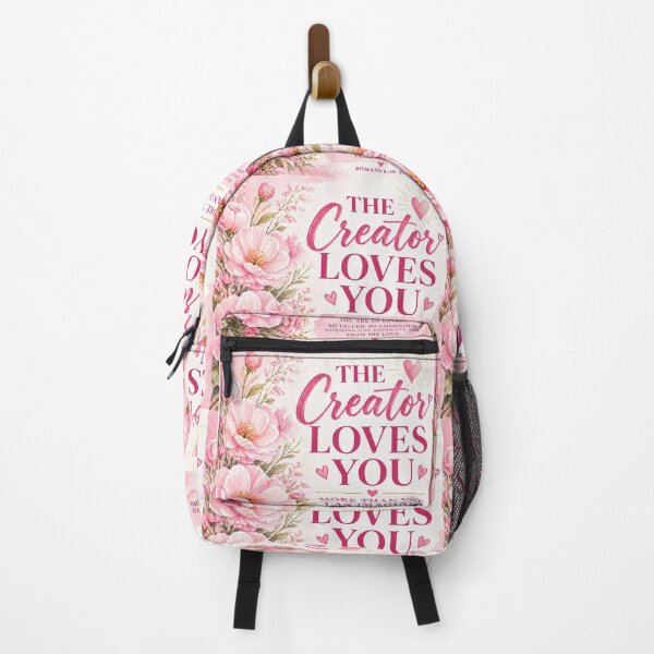Item preview, The Creator Loves You More Than You Can Imagine – Christian Floral Pink Design designed and sold by FaithGratitude.