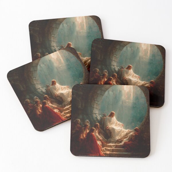 Item preview, Jesus Teaching Disciples Christian Warm Light Scene designed and sold by daila70.