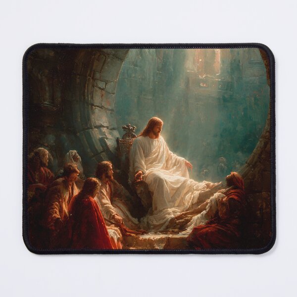 Item preview, Jesus Teaching Disciples Christian Warm Light Scene designed and sold by daila70.