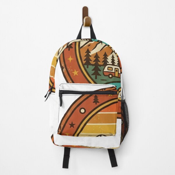 Item preview, Vintage Camping Mountains River – Camper Adventure Outdoor Design designed and sold by JA World - Art & Design.