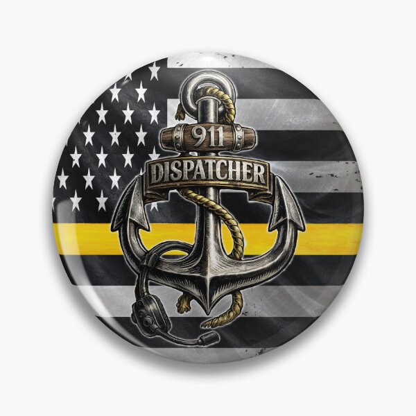 Item preview, 911 Dispatcher Anchor – Thin Gold Line American Flag Design designed and sold by artistwill.