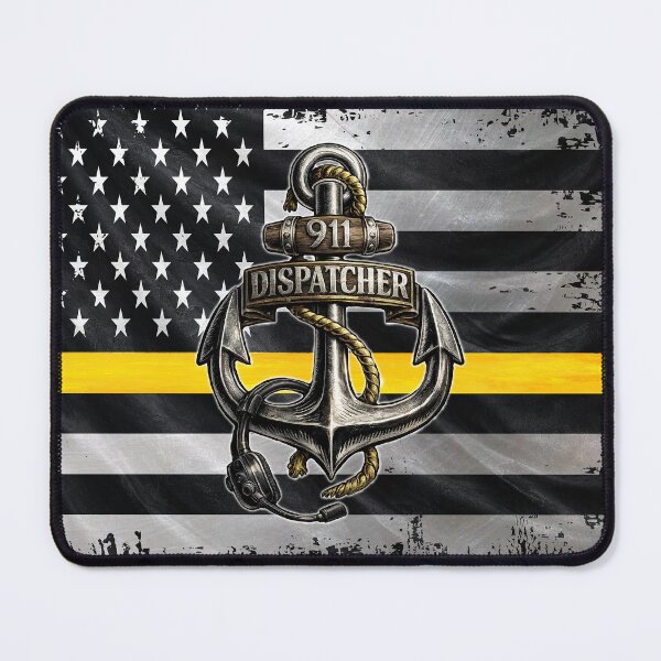 Item preview, 911 Dispatcher Anchor – Thin Gold Line American Flag Design designed and sold by artistwill.