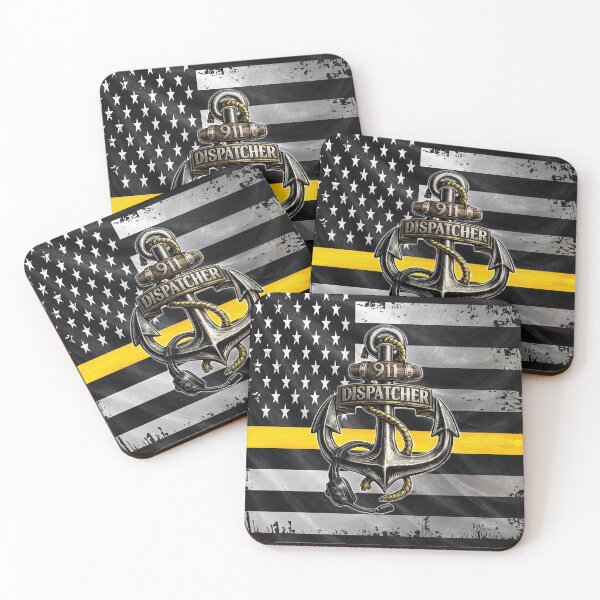 Item preview, 911 Dispatcher Anchor – Thin Gold Line American Flag Design designed and sold by artistwill.