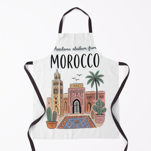 Item preview, Morocco Aesthetic Illustration | Marrakech Desert & Coastal Vibes | Moroccan Travel Art Design designed and sold by Mialunaa.