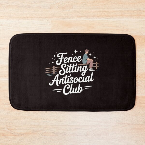 Item preview, Fence Sitting Antisocial Club – Introvert Tee Funny Antisocial Humor designed and sold by Redgiant87x.
