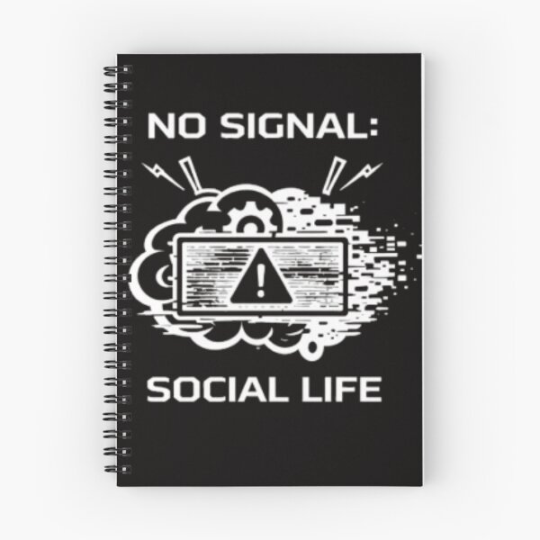 Item preview, No Signal Social Life Funny Nerd Design designed and sold by MS-DesignArt.
