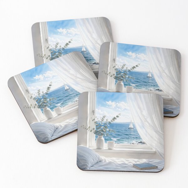 Item preview, Open Ocean Window with White Coffee Mug designed and sold by Maria Dryfhout.