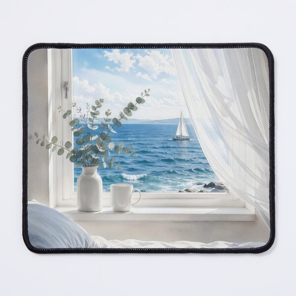Item preview, Open Ocean Window with White Coffee Mug designed and sold by Maria Dryfhout.