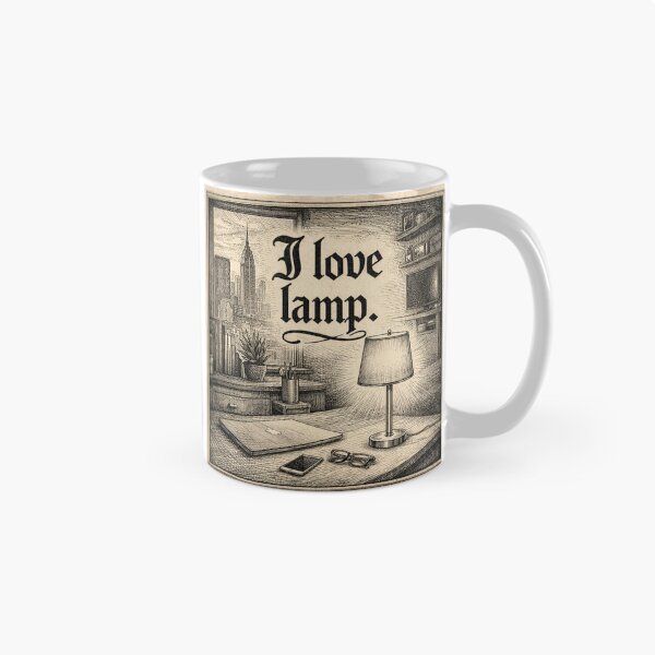 Aperçu de l'œuvre Anchorman - Gravure sur lampe « J'adore » créée et vendue par JJSizzleheimer.