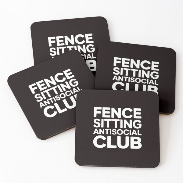 Item preview, Fence Sitting Antisocial Club – Social Distancing Humor Introvert designed and sold by Redgiant87x.