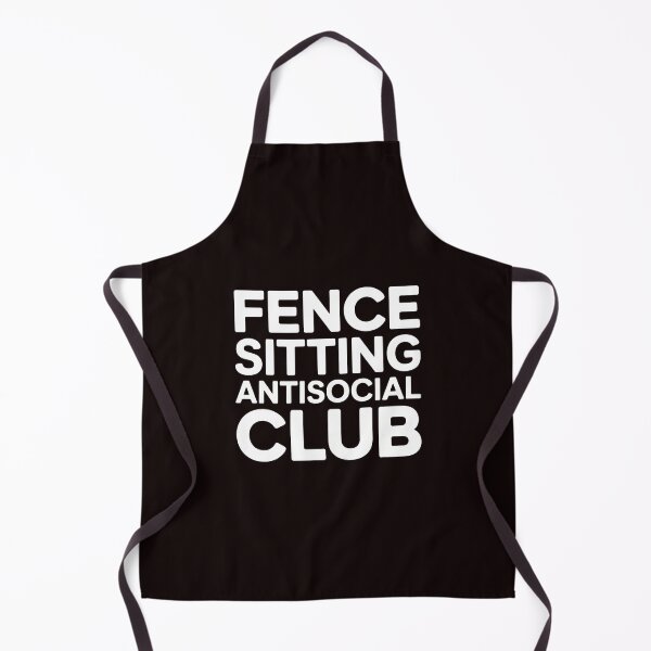 Item preview, Fence Sitting Antisocial Club – Social Distancing Humor Introvert designed and sold by Redgiant87x.
