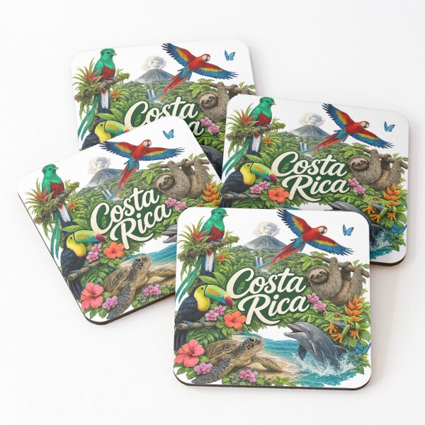 Item preview, Costa Rica Wildlife Paradise – Tropical Animals, Jungle Nature & Ocean Life Illustration designed and sold by SIL-STUDIO .