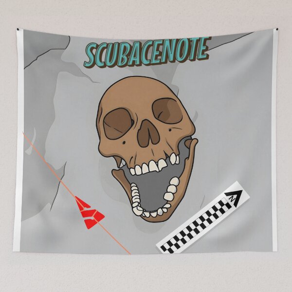 Item preview, Cave Diving Skull Fossil Cenote Scubaceote designed and sold by veryarticulated.