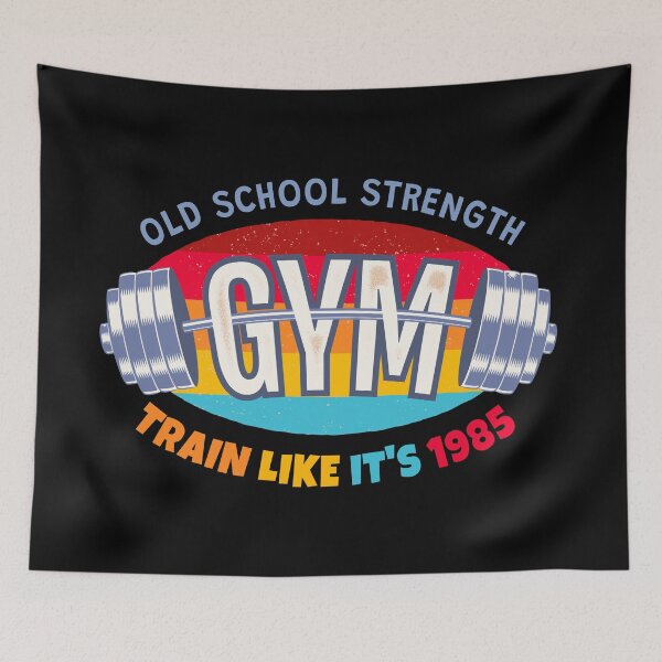 Item preview, Old School Gym: Strength Training Like It’s Vintage 80s Bodybuilding. Train Like It's 1985. Rainbow. designed and sold by SIR13.
