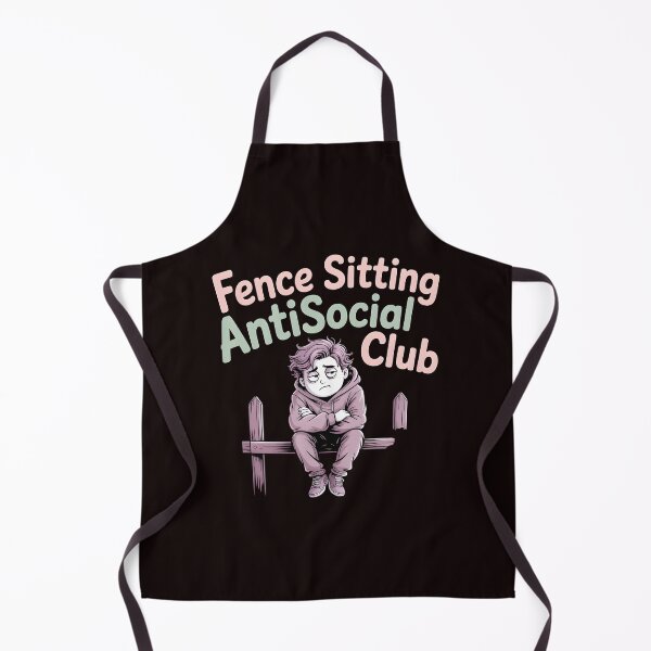 Item preview, Fence Sitting Antisocial Club – Funny Introvert Apparel Social Humor designed and sold by Redgiant87x.