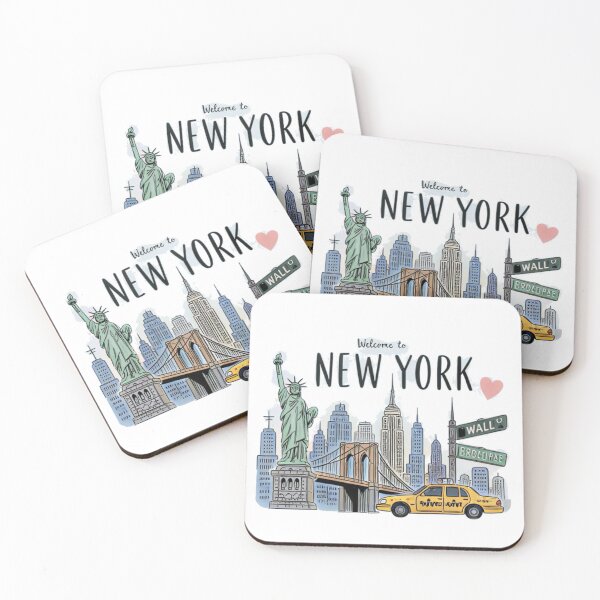 Item preview, New York City Aesthetic Illustration | NYC Skyline Urban Night Vibes | USA Travel Street Art Design designed and sold by Mialunaa.