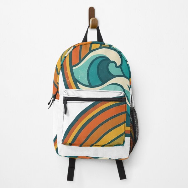 Artikelvorschau, Vintage Wellen Sonnenuntergang – Retro Surf Beach Design entworfen und verkauft von JA World - Art & Design.