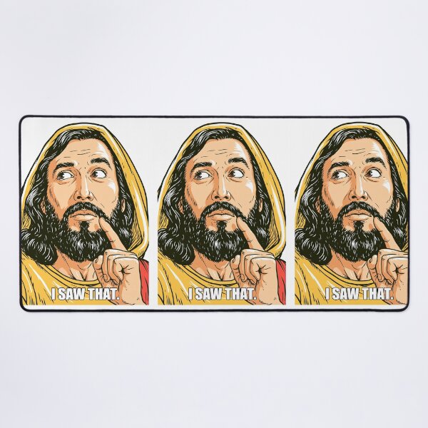 Item preview, Yellow Halo Background I Saw That Jesus designed and sold by Piotrek0001.