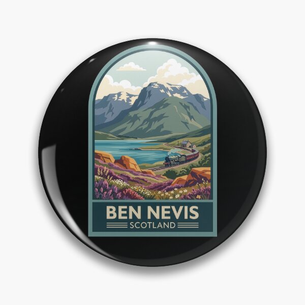Item preview, Ben Nevis Scotland Vintage Highland Landscape Poster designed and sold by Loom on the Loch.