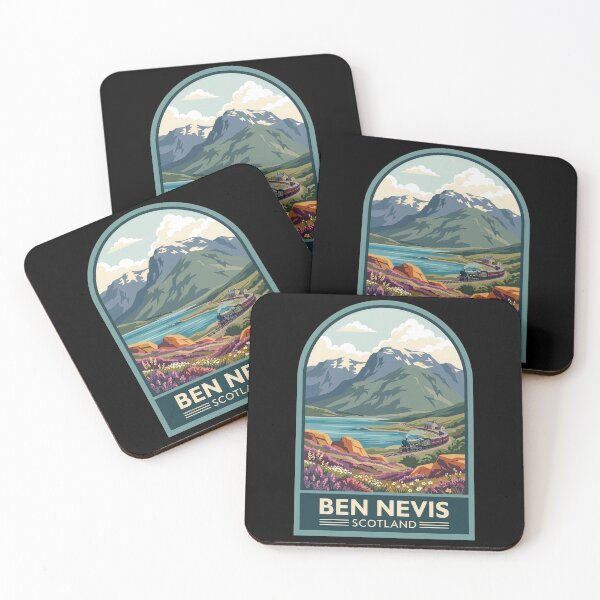 Item preview, Ben Nevis Scotland Vintage Highland Landscape Poster designed and sold by Loom on the Loch.