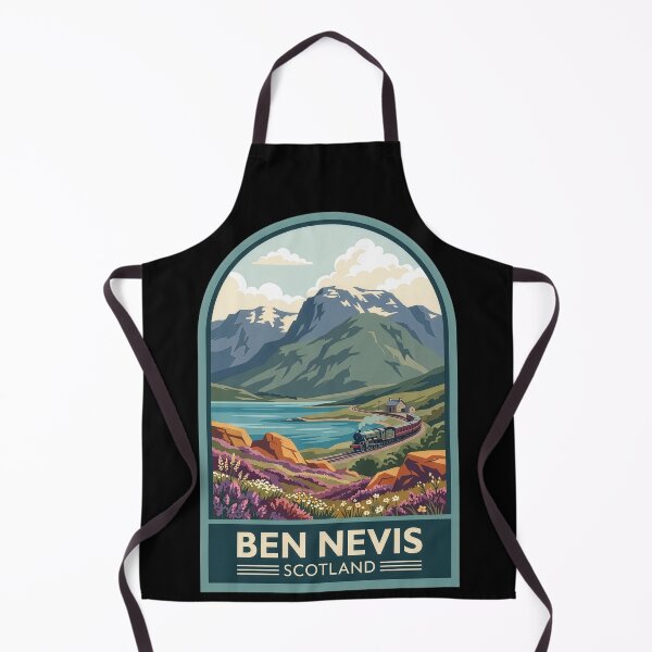 Item preview, Ben Nevis Scotland Vintage Highland Landscape Poster designed and sold by Loom on the Loch.