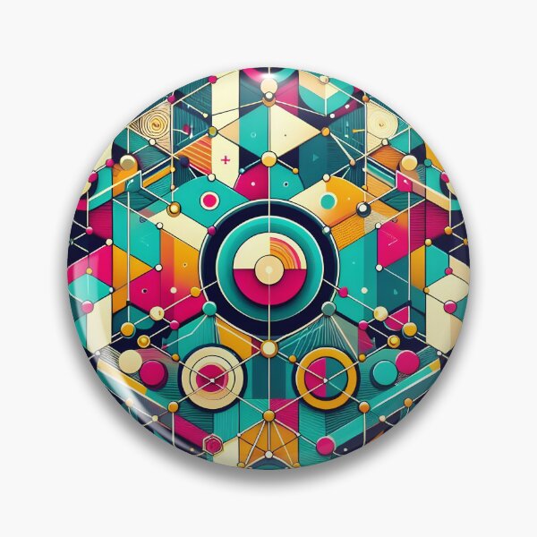 Item preview, Vibrant Geometric Network Abstract Pattern Art designed and sold by Apex Designs.