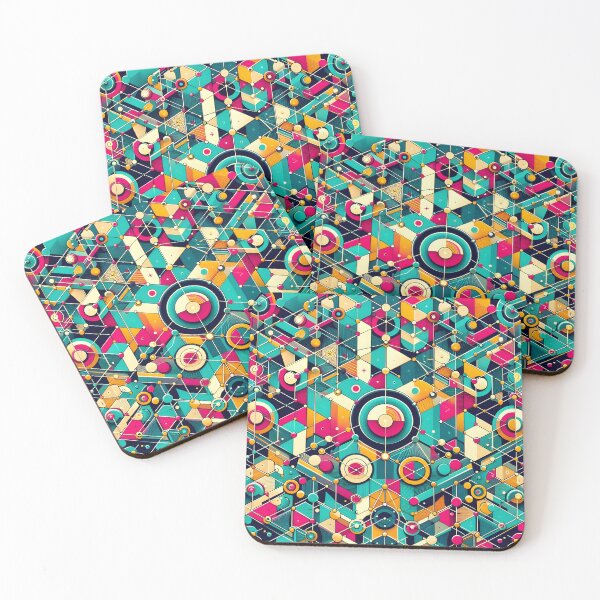 Item preview, Vibrant Geometric Network Abstract Pattern Art designed and sold by Apex Designs.