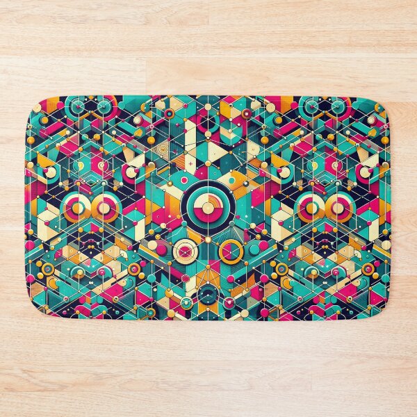 Item preview, Vibrant Geometric Network Abstract Pattern Art designed and sold by Apex Designs.