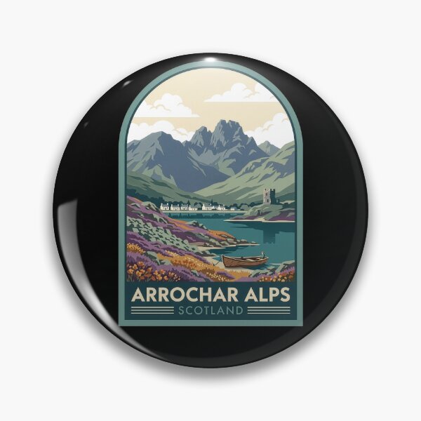 Item preview, Arrochar Alps Scotland Vintage Travel Poster designed and sold by Loom on the Loch.