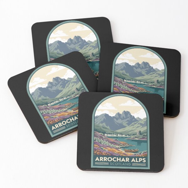 Item preview, Arrochar Alps Scotland Vintage Travel Poster designed and sold by Loom on the Loch.
