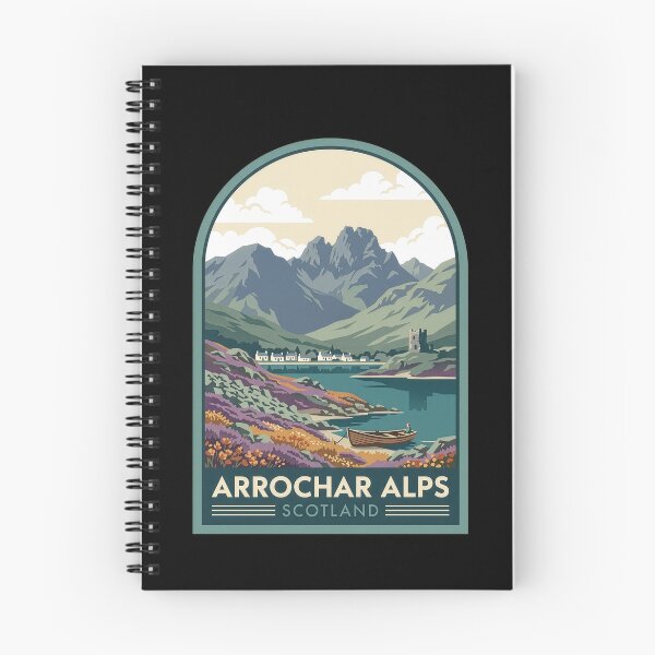 Artikelvorschau, Vintage-Reiseposter „Arrochar Alps, Schottland“ entworfen und verkauft von Loom on the Loch.