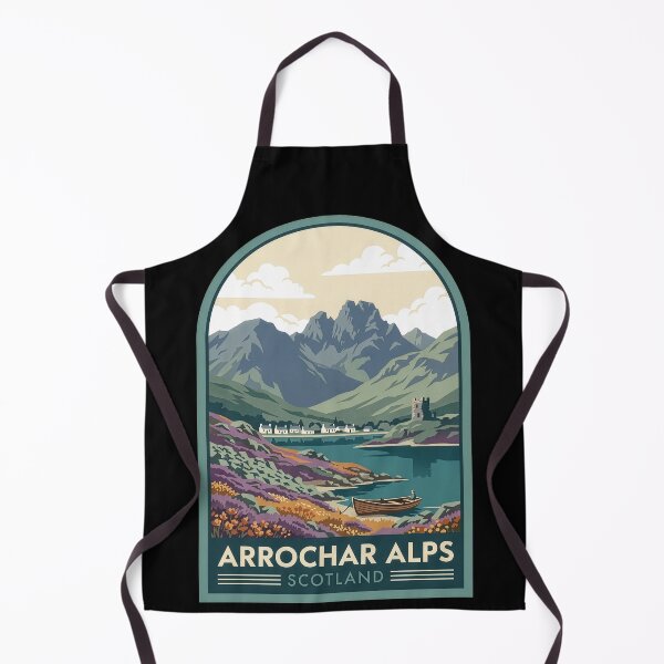 Item preview, Arrochar Alps Scotland Vintage Travel Poster designed and sold by Loom on the Loch.