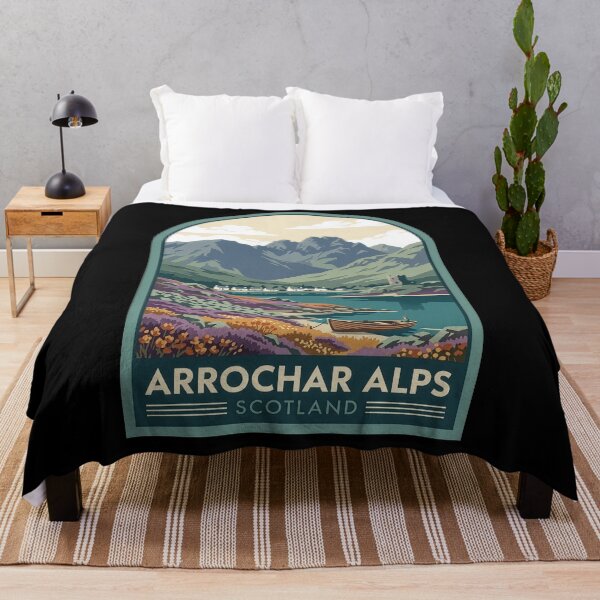 Item preview, Arrochar Alps Scotland Vintage Travel Poster designed and sold by Loom on the Loch.