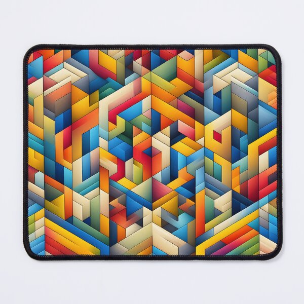 Item preview, Colorful Geometric Abstract Isometric Pattern Art designed and sold by Apex Designs.