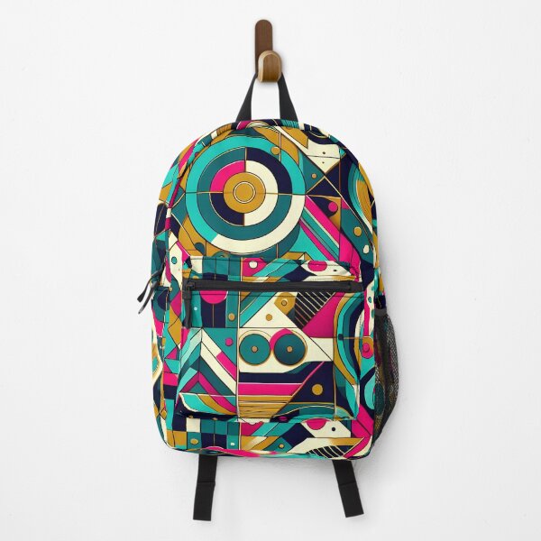 Item preview, Neon Geometric Abstract Circle Mosaic Pattern Art designed and sold by Apex Designs.
