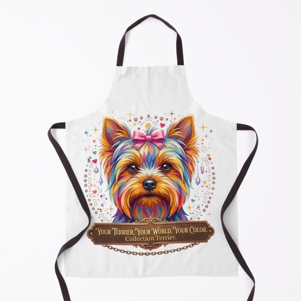Item preview, Your Terrier Your World Your Color – Yorkie Pink Bow Pop Art designed and sold by Good Vibes .