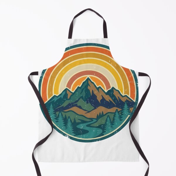 Item preview, Paisaje montaña atardecer vintage – diseño naturaleza retro designed and sold by JA World - Art & Design.