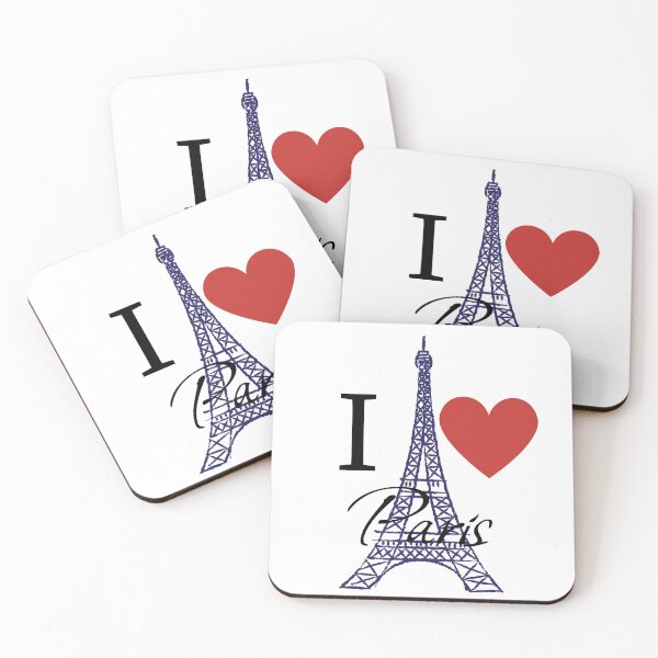 Item preview, Paris with Eiffel tower and red heart designed and sold by MiraAmiStudio.