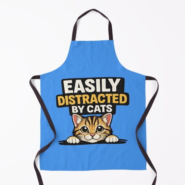 Item preview, Easily Distracted By Cats Cute Kitten Quote Design designed and sold by ArtComixHaven.