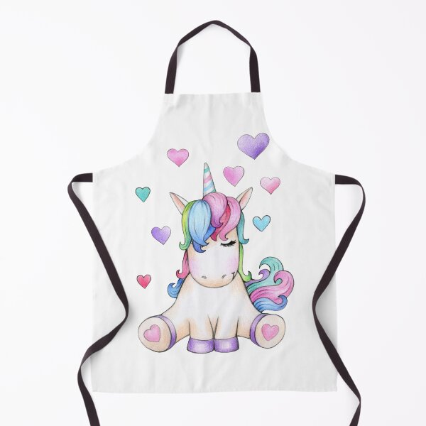 Item preview, Unicorn with hearts and colorful hair designed and sold by MT-Wunderland .