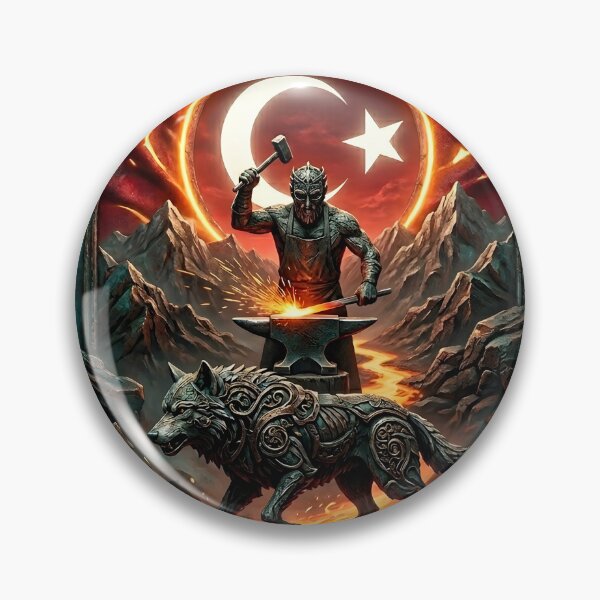 Item preview, Epic Turkish Blacksmith with Wolf and Mountains designed and sold by VoidAnimeStudio.