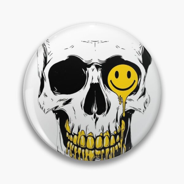 Item preview, Skull with dripping smiley face  designed and sold by LoneTide.
