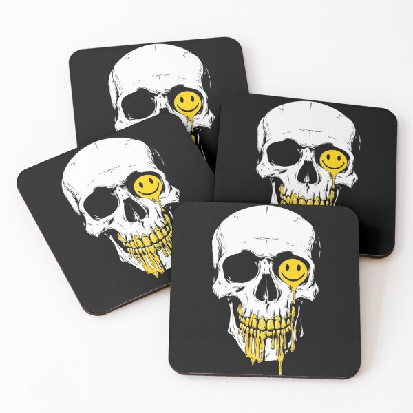 Item preview, Skull with dripping smiley face  designed and sold by LoneTide.