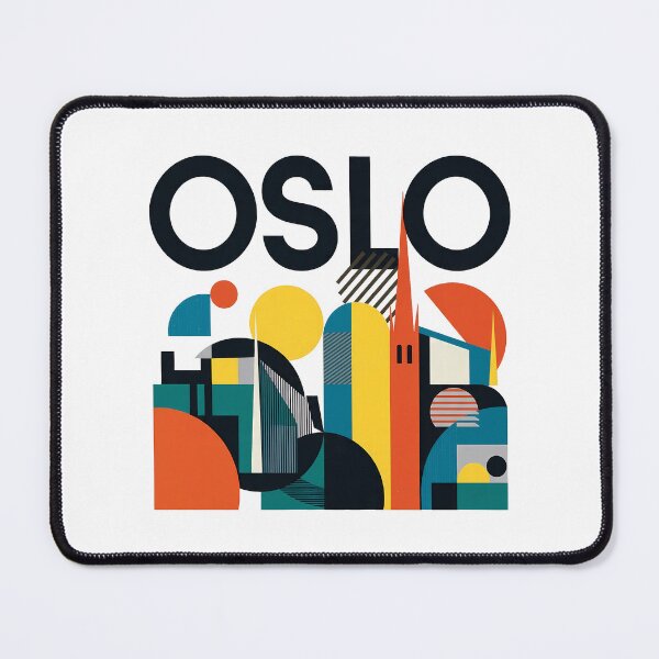 Item preview, Oslo Norway Bold Geometric City Poster – Bauhaus Scandinavian Graphic Art Print designed and sold by OzzFrequency.