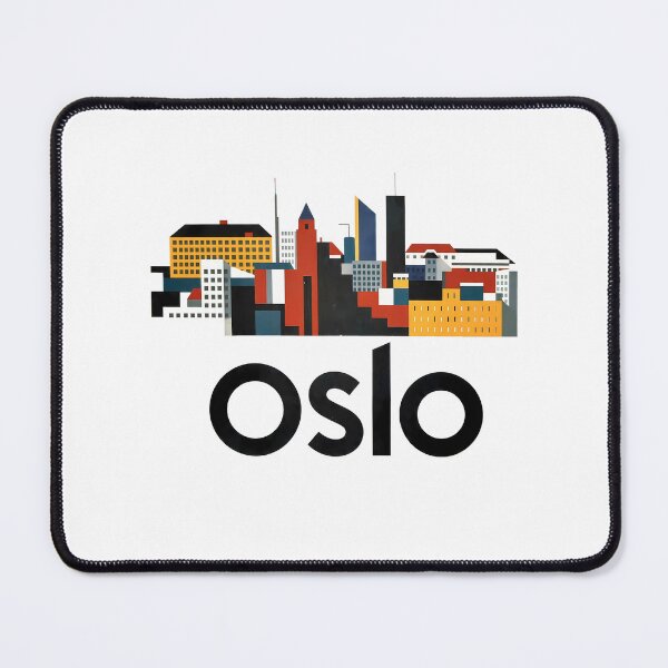 Item preview, Oslo Norway Bold Geometric City Poster – Bauhaus Scandinavian Graphic Art Print designed and sold by OzzFrequency.