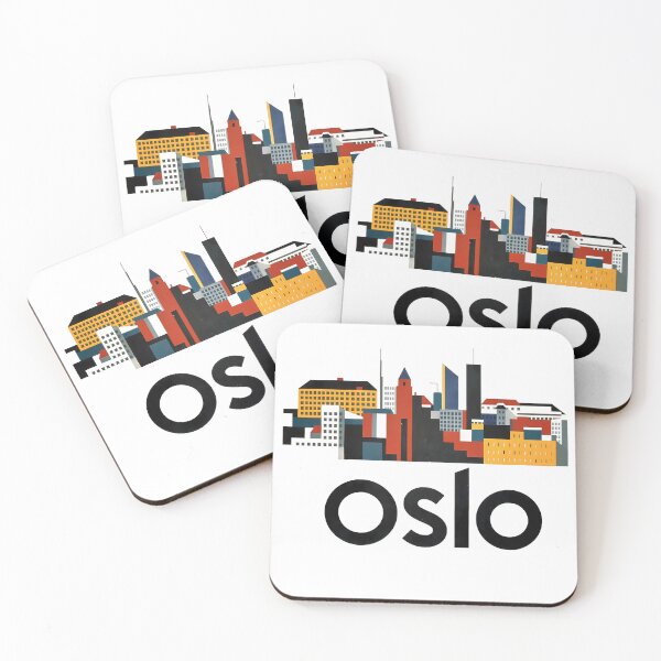 Item preview, Oslo Norway Bold Geometric City Poster – Bauhaus Scandinavian Graphic Art Print designed and sold by OzzFrequency.