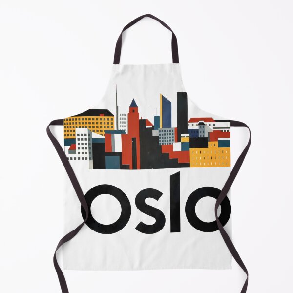 Item preview, Oslo Norway Bold Geometric City Poster – Bauhaus Scandinavian Graphic Art Print designed and sold by OzzFrequency.