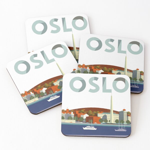 Item preview, Oslo Norway Bold Geometric City Poster – Bauhaus Scandinavian Graphic Art Print designed and sold by OzzFrequency.
