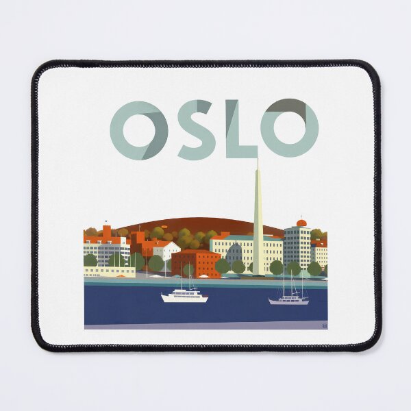 Item preview, Oslo Norway Bold Geometric City Poster – Bauhaus Scandinavian Graphic Art Print designed and sold by OzzFrequency.