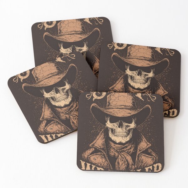 Item preview, Slop Wrangler Skull Cowboy Vintage Western Gothic T-Shirt Design designed and sold by gimpysticks.
